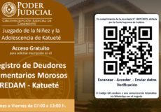 Registro de Deudores Alimentarios Morosos en el Juzgado de la Niñez y la Adolescencia de Katueté.