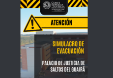 Simulacro de Evacuación del Palacio de Justicia de Saltos del Guairá